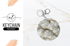 Abstract Quartz Crystal Round Keychain Png Product Image 1
