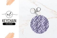Detailed Pale Purple Knit Fabric Texture Round Product Image 1
