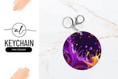Abstract Purple And Orange Paint Splashes Product Image 1