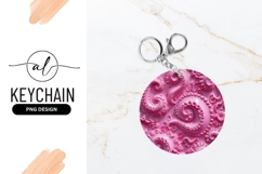 Pink Octopus Tentacles Round Keychain Png Product Image 1