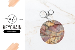 Multicolored Rock Layers Round Keychain Png Product Image 1