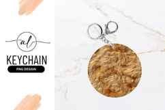 Abstract Blonde Hair Texture Round Keychain Png Product Image 1