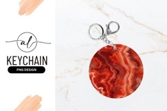 Red Agate Round Keychain Design Mockup Product Image 1