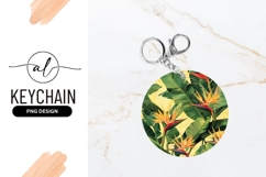 Tropical Birds Of Paradise Floral Background Round Product Image 1