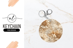 Beige Floral Design In Circle Shape Product Image 1