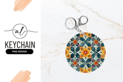 Round Floral Tile Pattern Design Png Product Image 1
