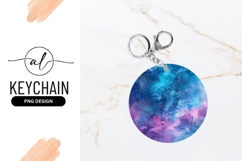 Abstract Universe Space Background For Round Keychain Product Image 1