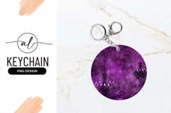 Purple Round Keychain Backdrop With Chandeliers Product Image 1