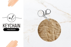 Crumpled Paper Texture Background For Round Keychain Product Image 1
