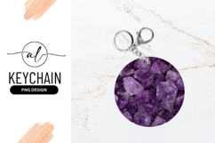 Amethyst Crystals in a Circular Arrangement on Gray Product Image 1