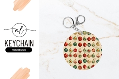 Christmas Ornament Pattern in a Circle with Red Green Gold Product Image 1