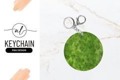 Green Heart Pattern Inside a Circle Shape on a Gray Product Image 1