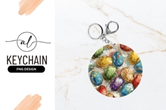 Colorful Painted Easter Eggs in a Circle Illustration Product Image 1