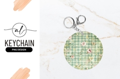 Round Floral Pattern with Pink Flowers Butterfly and Green Product Image 1