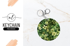 Green floral illustration in a circular arrangement Product Image 1