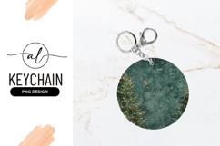 Watercolor Christmas Tree Circle with Snowflakes and Berries Product Image 1