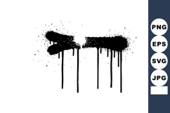 Black paint dripping graffiti style vector illustration with Product Image 1