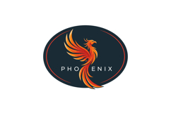 Phoenix bird logo design with fiery orange and red colors on Product Image 1