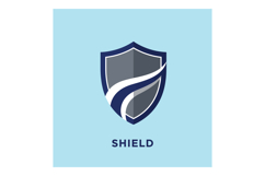 Shield logo design with blue and gray colors for security an Product Image 1