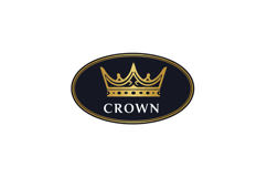Crown logo design with golden crown icon and black oval back Product Image 1