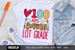 100 days of loving lot grade Svg, 100 Days Svg Design Product Image 1