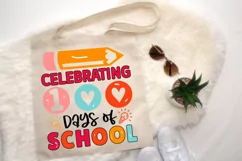 Celebrating 100 days of school Svg, 100 Days Svg Design Product Image 4