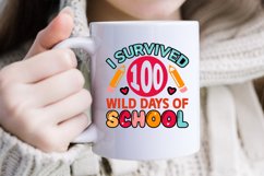 I survived 100 wild days of school Svg, 100 Days Svg Design Product Image 3