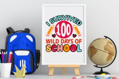I survived 100 wild days of school Svg, 100 Days Svg Design Product Image 2