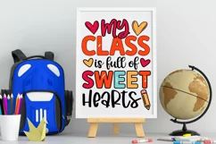 My class is full of sweet hearts Svg, 100 Days School SVG Product Image 3