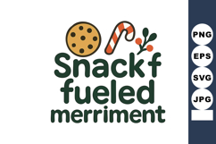 Snack fueled merriment with cookie candy cane and holly berr Product Image 1