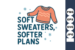 Soft sweaters with cozy winter theme and casual warm clothin Product Image 1