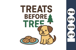 Cute cartoon dog sitting next to cookie plate with treats be Product Image 1