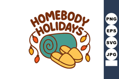 Homebody Holidays cozy indoor relaxation slippers and blanke Product Image 1