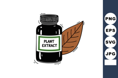 Plant extract bottle with leaf natural herbal medicine healt Product Image 1