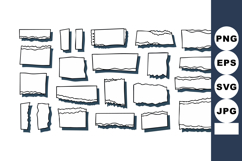 Torn Paper Edge Collection with Various Shapes and Sizes for Product Image 1