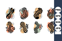 Abstract faces with fluid shapes and modern artistic style i Product Image 1