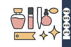 Perfume bottles and cosmetic spray vector illustration with Product Image 1