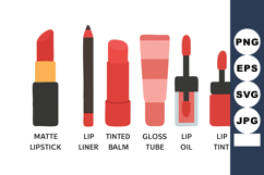 Matte lipstick lip liner tinted balm gloss tube lip oil and Product Image 1