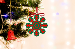 Bundle 12 Snowflake Christmas Ornament Laser Cut Files SVG Product Image 12