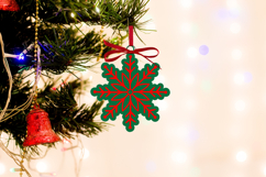 Bundle 12 Snowflake Christmas Ornament Laser Cut Files SVG Product Image 2