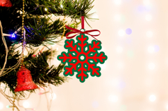 Bundle 12 Snowflake Christmas Ornament Laser Cut Files SVG Product Image 4