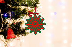 Bundle 12 Snowflake Christmas Ornament Laser Cut Files SVG Product Image 8