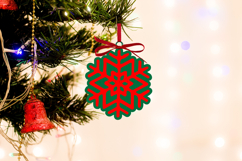 Bundle 12 Snowflake Christmas Ornament Laser Cut Files SVG Product Image 9