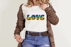 Love PNG, 5 colours, T-shirt, mug, design decal, text PNG Product Image 6