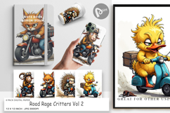 Digital Paper Road Rage Critters Product Image 1