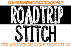Roadtrip Stitch Alphabet Lettering Font Sewing ABC OTF by Squeeb Creative