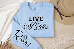 Live Boldly In Faith Sleeve SVG, Christian SVG Design Product Image 3