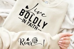 Live Boldly In Faith Sleeve SVG, Christian SVG Design Product Image 3