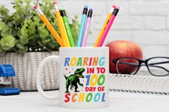 Roaring In To 100 Day Of School SVG, School SVG Design Product Image 2