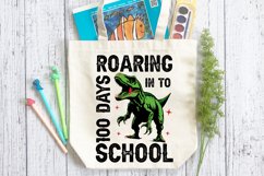 Roaring In To 100 Day of School SVG, School SVG Design Product Image 2